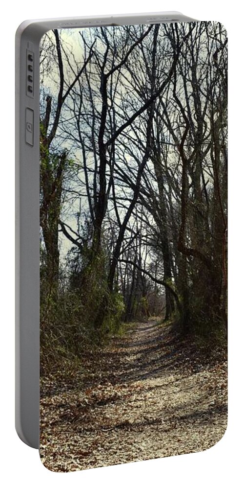 Barrieloustark Portable Battery Charger featuring the photograph Well Worn Path by Barrie Stark