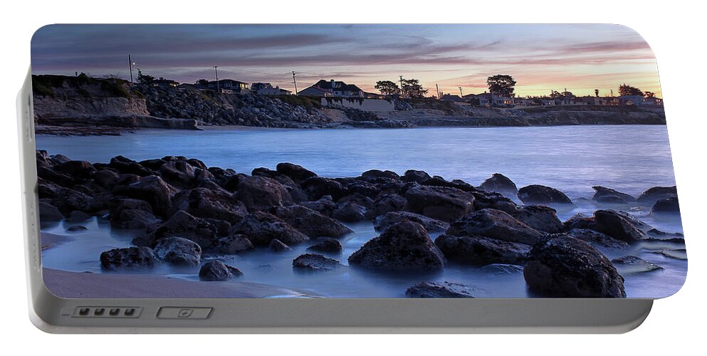 West Cliff Portable Battery Charger featuring the photograph West Cliff Santa Cruz Sunrise by Morgan Wright