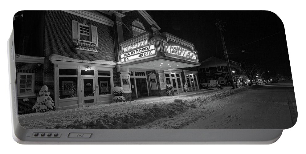 Westhampton Portable Battery Charger featuring the photograph Westhampton Winter Night by Robert Seifert
