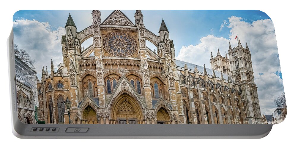 Abbey Portable Battery Charger featuring the photograph Westminster Abbey panorama by Mariusz Talarek