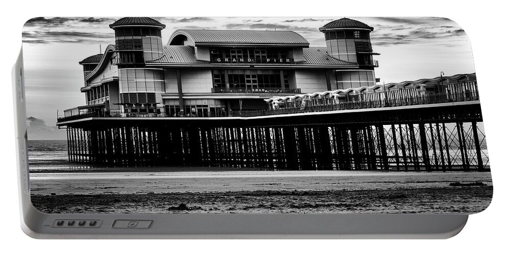 Pier Portable Battery Charger featuring the photograph Weston Super Mare Pier by Andrew Jones