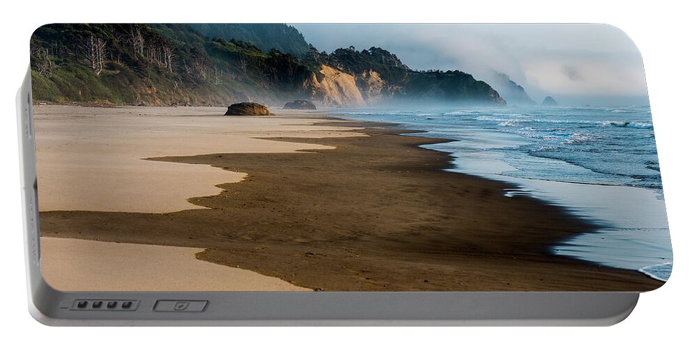 Arcadia Beach Portable Battery Charger featuring the photograph Wet Sand by Robert Potts