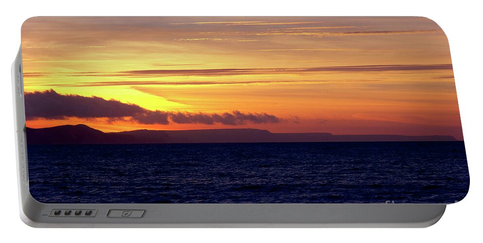 Sunrise Portable Battery Charger featuring the photograph Weymouth to Purbeck by Baggieoldboy