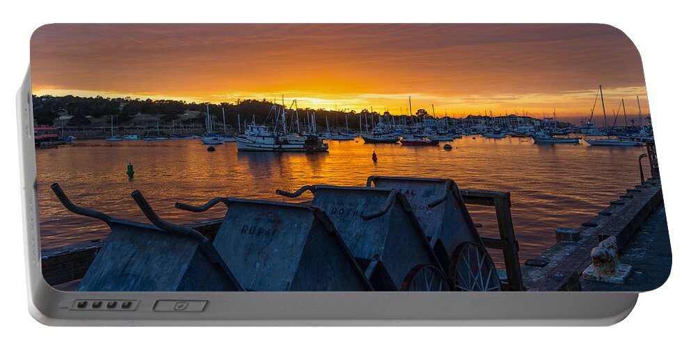 Monterey Portable Battery Charger featuring the photograph Wharf Sunset by Derek Dean