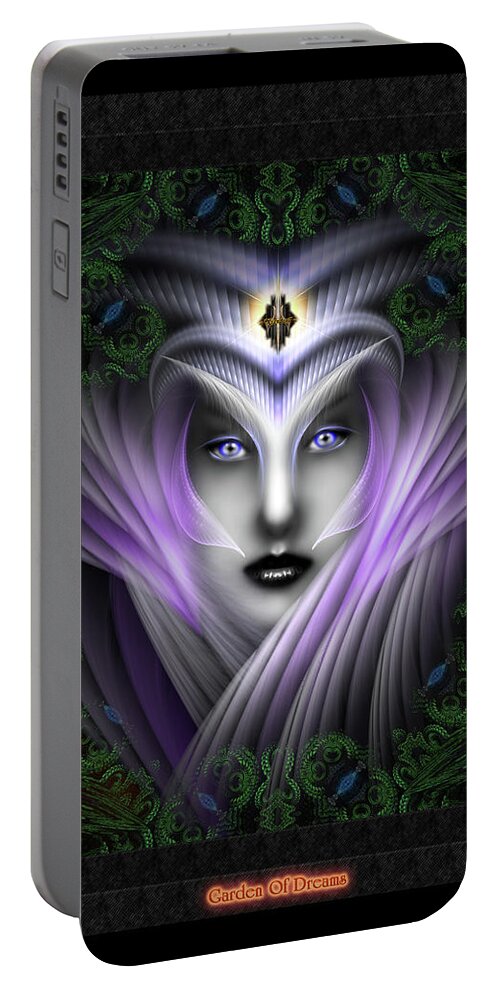 Arsencia Portable Battery Charger featuring the digital art What Dreams Are Made Of Garden Dreams by Rolando Burbon