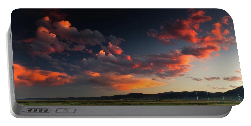 Alpenglow Portable Battery Charger featuring the photograph When Day Becomes Night by John De Bord
