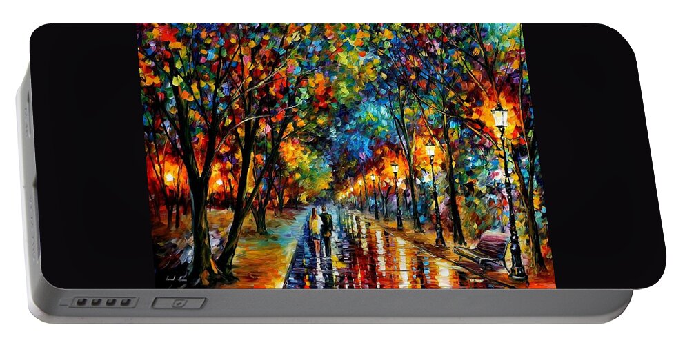 Landscape Portable Battery Charger featuring the painting When Dreams Come True by Leonid Afremov