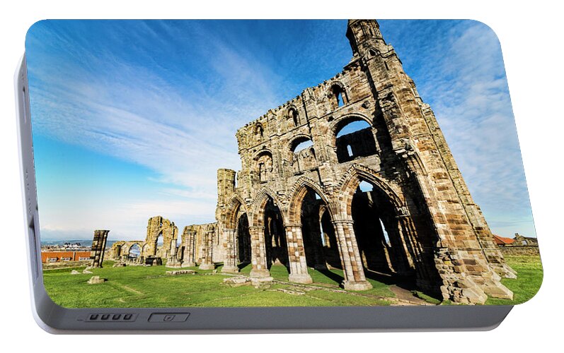 Whitby Abbey Portable Battery Charger featuring the photograph Whitby Abbey by Anthony Baatz