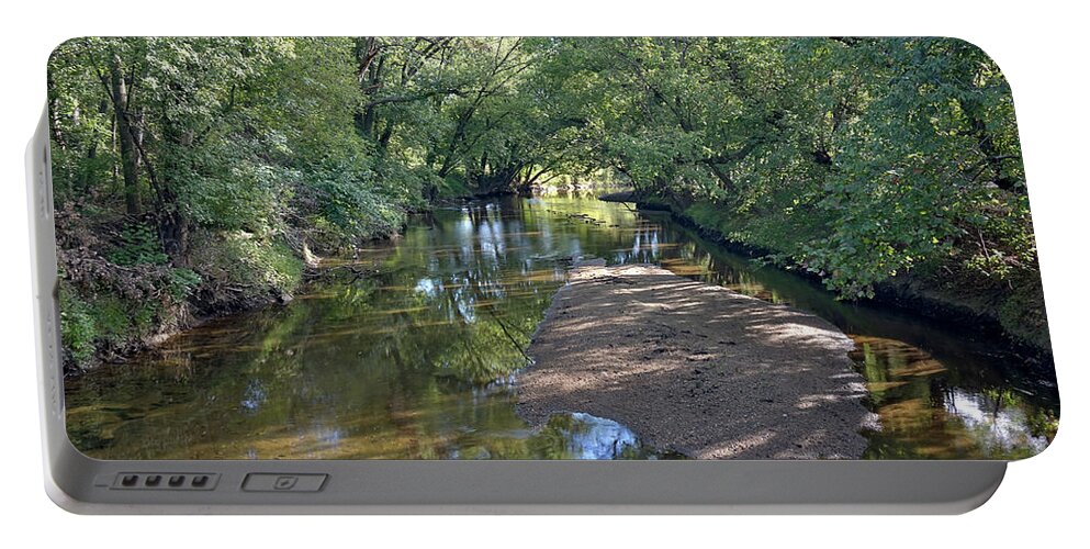 De Portable Battery Charger featuring the photograph White Clay Creek, Newark #01829 by Raymond Magnani