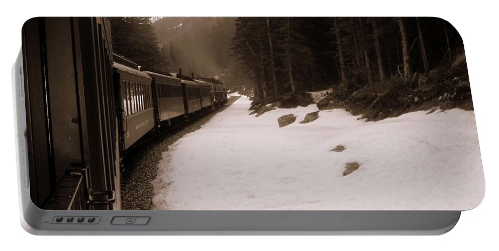 Train Portable Battery Charger featuring the photograph White Pass Railway by Susan Lafleur