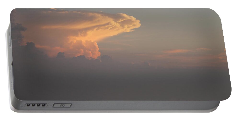 Clouds Portable Battery Charger featuring the photograph White Pink Clouds by Robert Banach