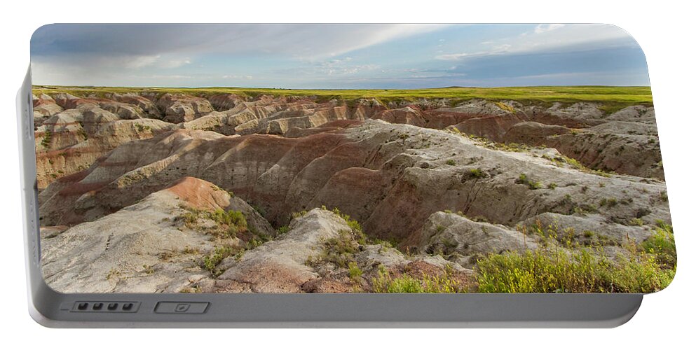 White River Valley Badlands Portable Battery Charger featuring the photograph White River Valley Badlands by Karen Jorstad