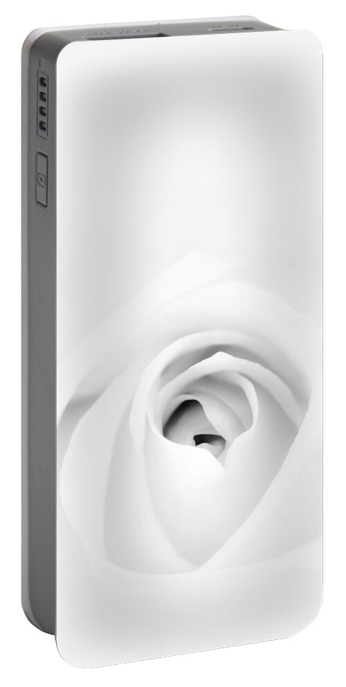 White Portable Battery Charger featuring the photograph White Rose by Scott Norris