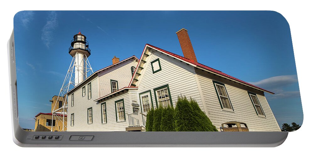Michigan Lighthouse Portable Battery Charger featuring the photograph Whitefish Point Lighthouse -3496 Michigan's Upper Peninsula by Norris Seward