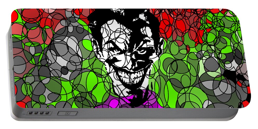 Joker Portable Battery Charger featuring the digital art Why SO by Jack Norton