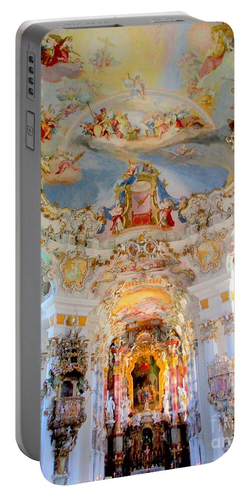 Wies Church Portable Battery Charger featuring the photograph Wies Church Interior 1 by Randall Weidner