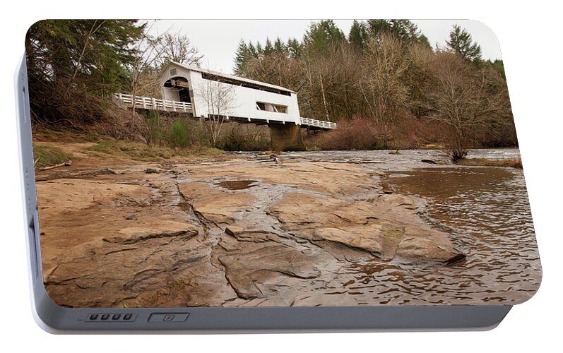 Bridge Portable Battery Charger featuring the photograph Wildcat Bridge In Winter by Mary Jo Allen