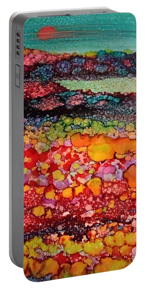 Gallery Portable Battery Charger featuring the painting Wildflowers by Betsy Carlson Cross