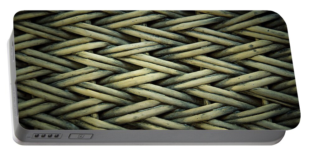 Textured Portable Battery Charger featuring the photograph Willow weave by Les Cunliffe