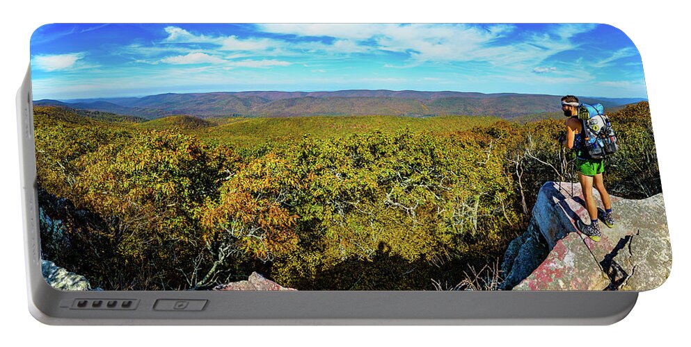 Landscape Portable Battery Charger featuring the photograph Wind Rock Panorama by Joe Shrader