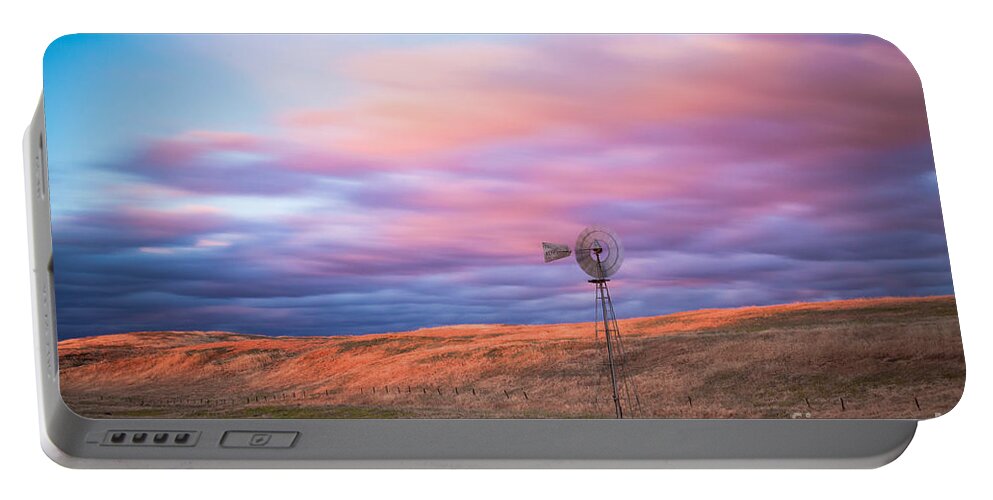 Windmill Portable Battery Charger featuring the photograph Windmill LE by Anthony Michael Bonafede