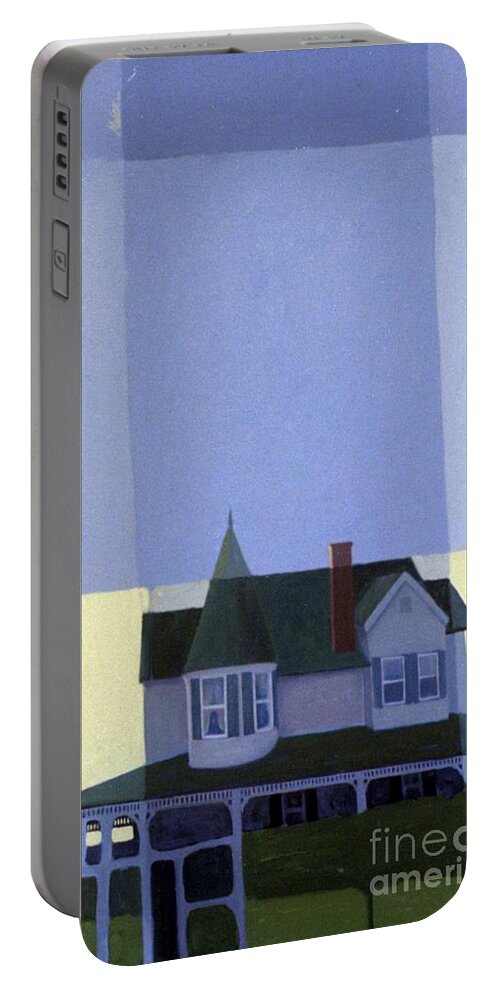 Victorian House Portable Battery Charger featuring the painting Windows by Donald Maier