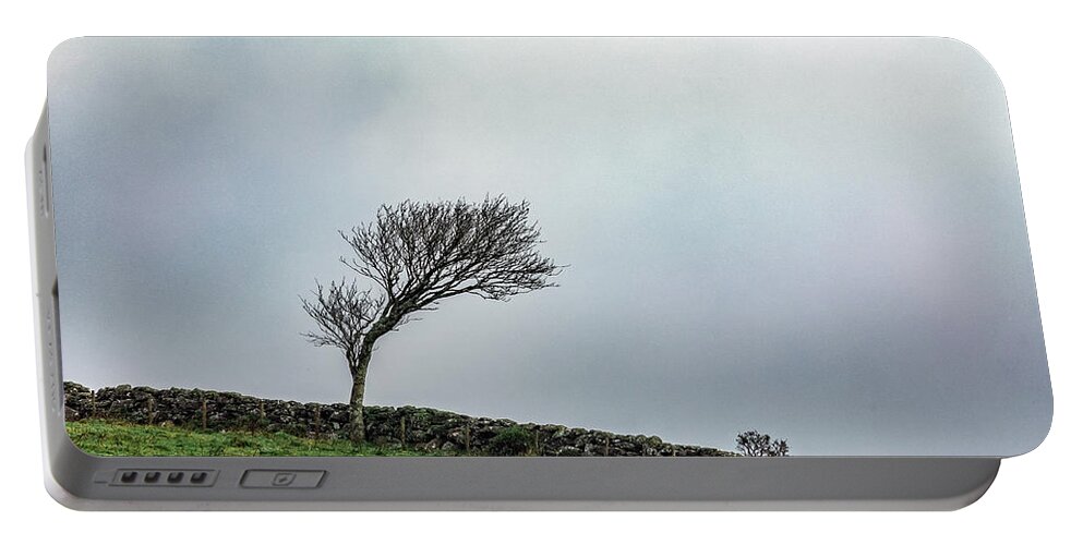 Dartmoor Portable Battery Charger featuring the photograph Windswept Tree by Joana Kruse