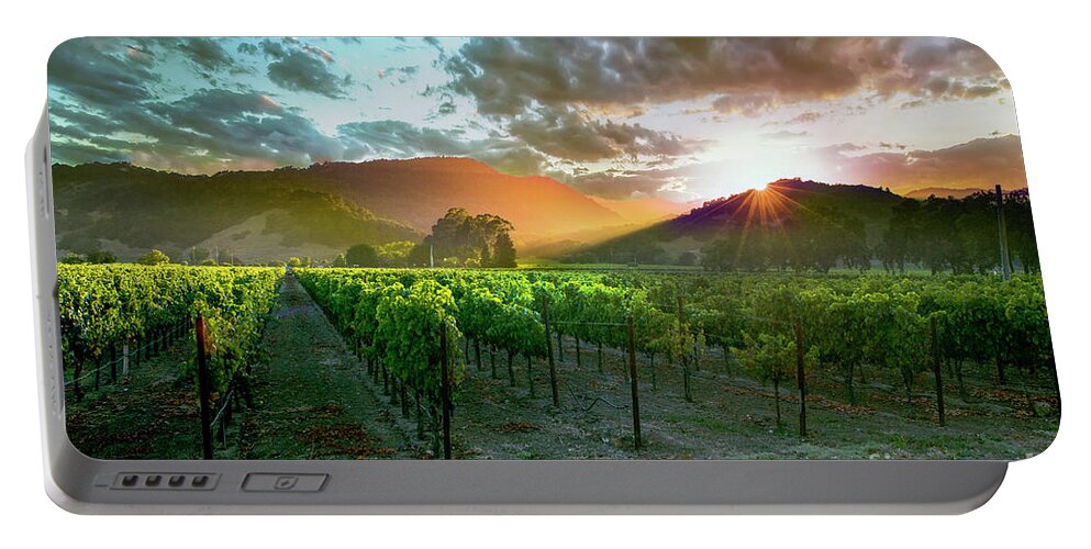 Napa Portable Battery Charger featuring the photograph Wine Country by Jon Neidert