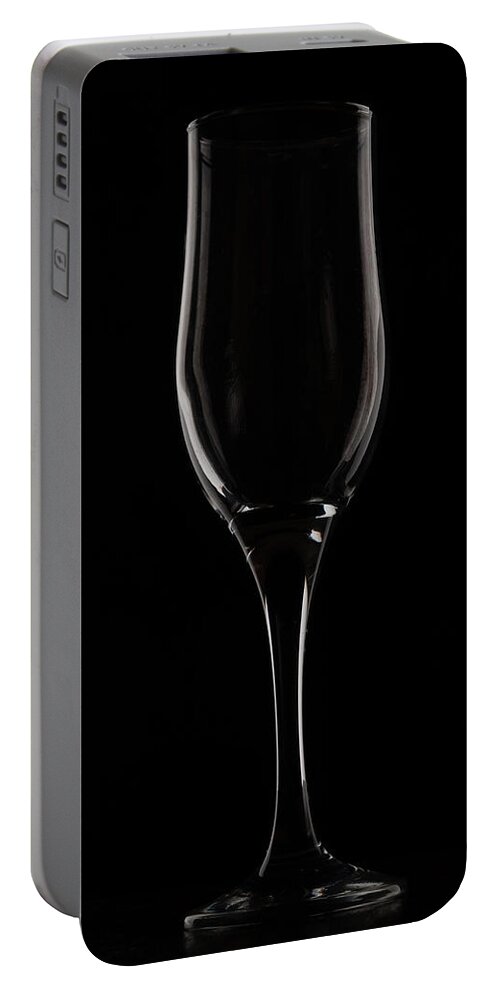 Wine Glass Portable Battery Charger featuring the photograph Wine glass by Sergey Simanovsky