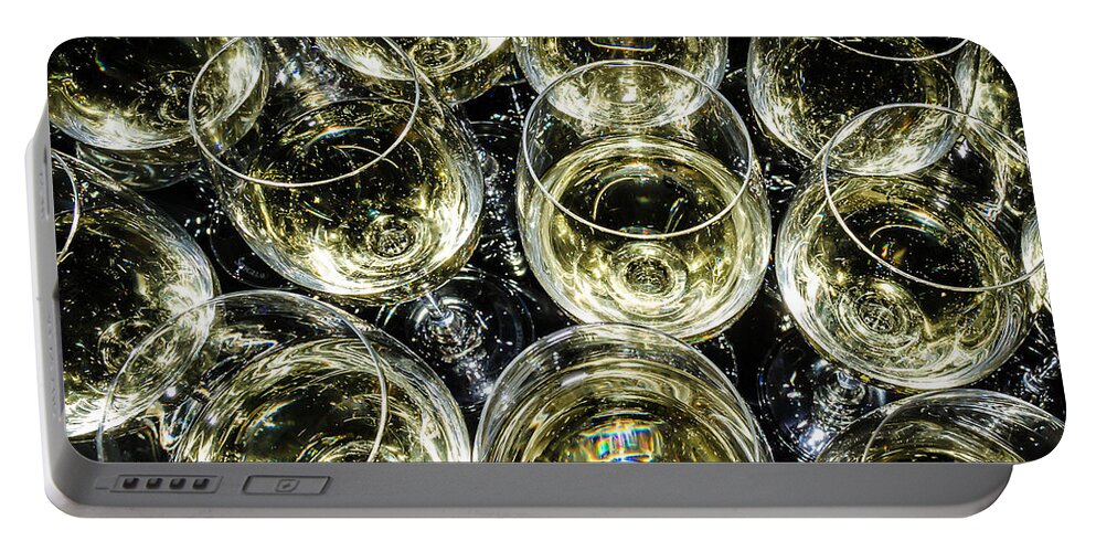 Wine Portable Battery Charger featuring the photograph Wine Glasses by David Downs