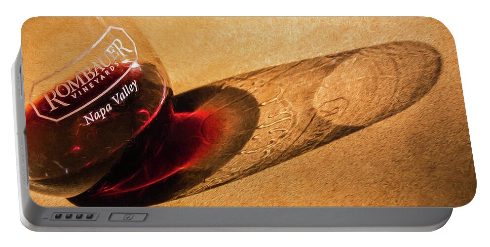 Wine Portable Battery Charger featuring the photograph Wine Legs of Napa Valley by David Letts