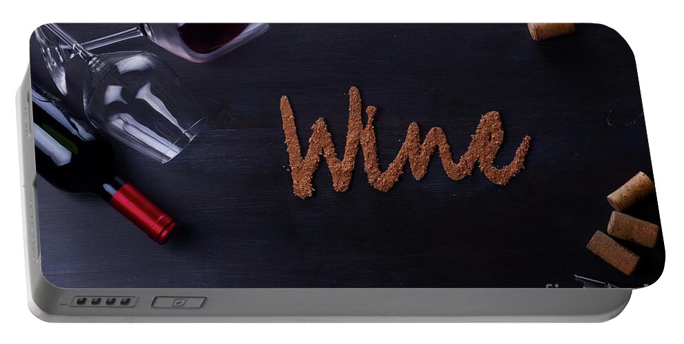 Wine Portable Battery Charger featuring the photograph Wine O'Clock by Anastasy Yarmolovich