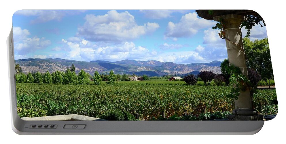 Inglenook Portable Battery Charger featuring the photograph Wine please by Corinne Rhode