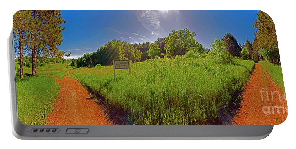 Wingate Portable Battery Charger featuring the photograph Wingate, Prairie, Pines Trail by Tom Jelen