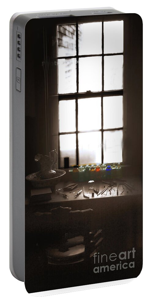 Window Portable Battery Charger featuring the photograph Winow by Raymond Earley