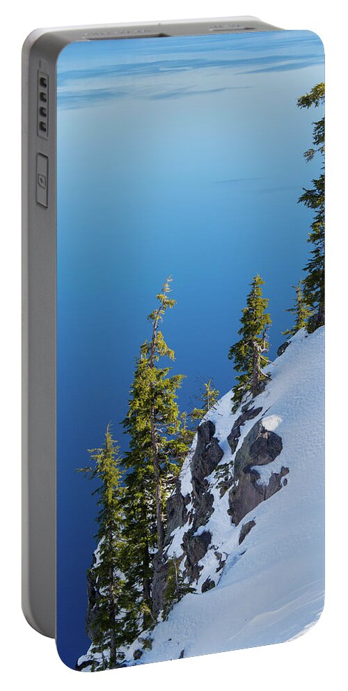 Crater Lake National Park Portable Battery Charger featuring the photograph Winter at Crater Lake by Kunal Mehra