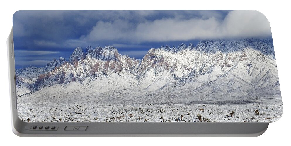 Organ Mountains Portable Battery Charger featuring the photograph Winter Beauties Organ Mountains by Kurt Van Wagner