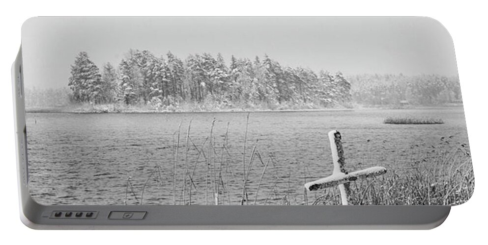  Portable Battery Charger featuring the photograph Winter Comes To Finland Over Night by Aleck Cartwright