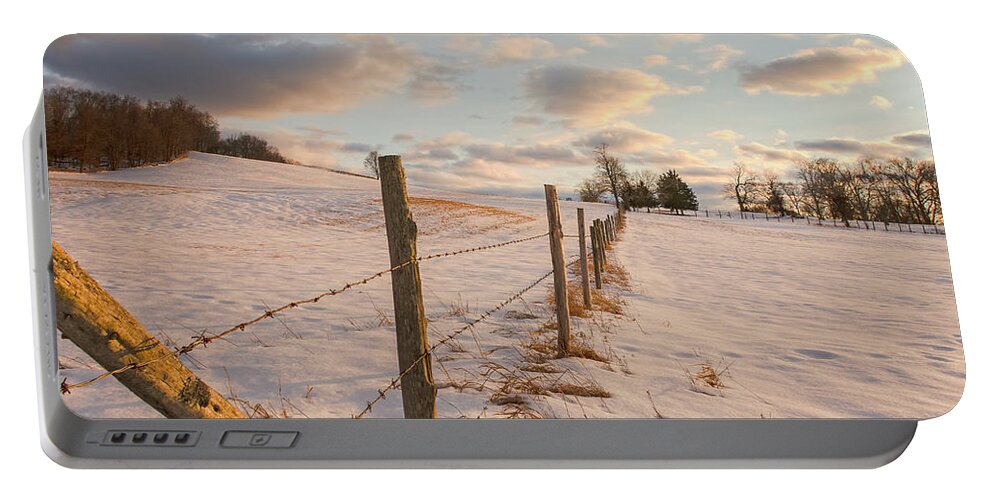 Golden Hour Portable Battery Charger featuring the photograph Winter Countryside by Angelo Marcialis