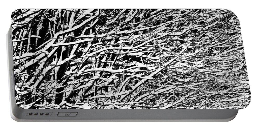 Abstract Portable Battery Charger featuring the photograph Winter by Gert Lavsen
