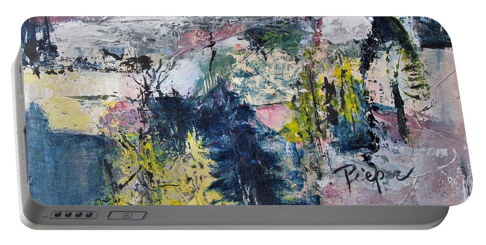 Winter Landscape Portable Battery Charger featuring the painting Winter Landscape by Betty Pieper