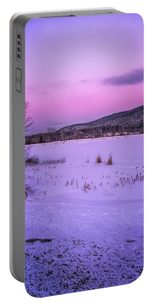 The Brattleboro Retreat Meadows Portable Battery Charger featuring the photograph Winter Meadows II by Tom Singleton