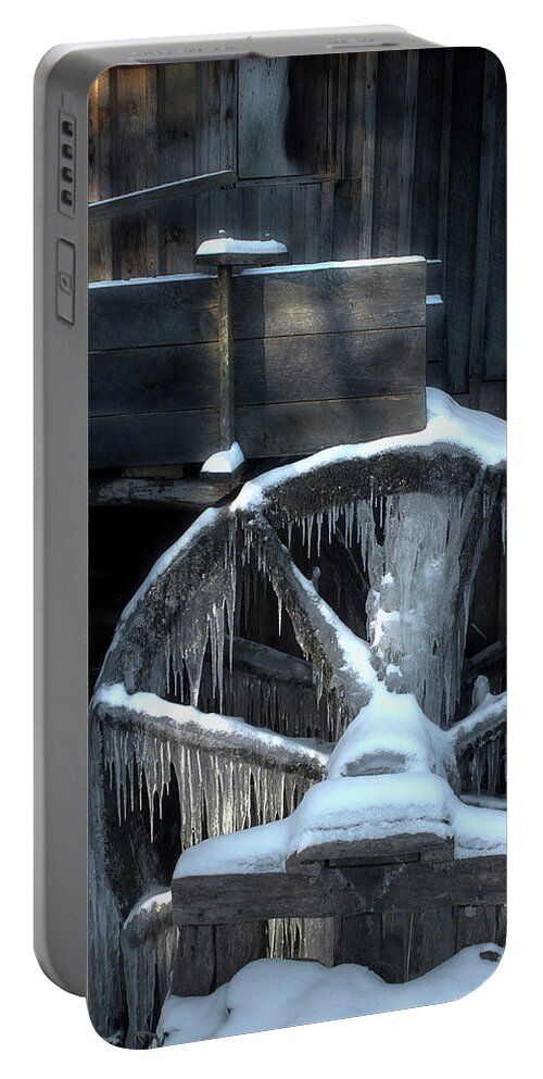 Grist Mill Portable Battery Charger featuring the photograph Winter Mil by Mike Eingle