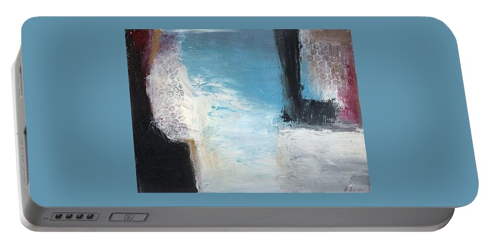 Abstract Portable Battery Charger featuring the painting Winter of the Heart II by Patricia Byron