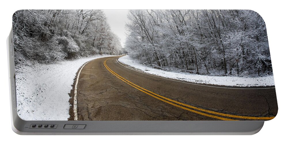 Winter Portable Battery Charger featuring the photograph Winter Road by Todd Klassy