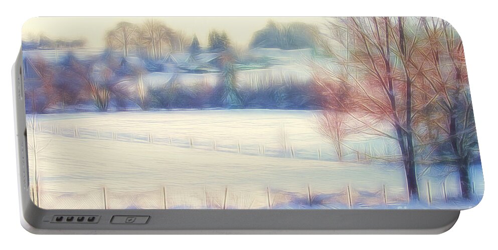Photo Portable Battery Charger featuring the photograph Winter Village by Jutta Maria Pusl