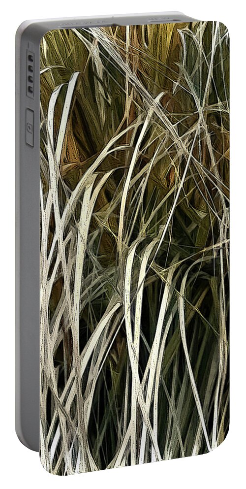 Floral Portable Battery Charger featuring the digital art Winter Whites by Gina Harrison