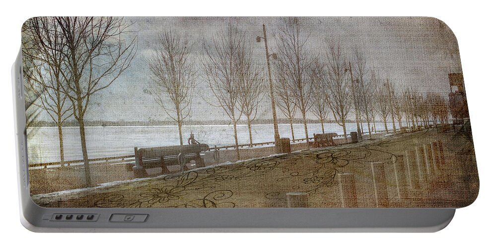 Winter Portable Battery Charger featuring the digital art Winters Edge by Nicky Jameson