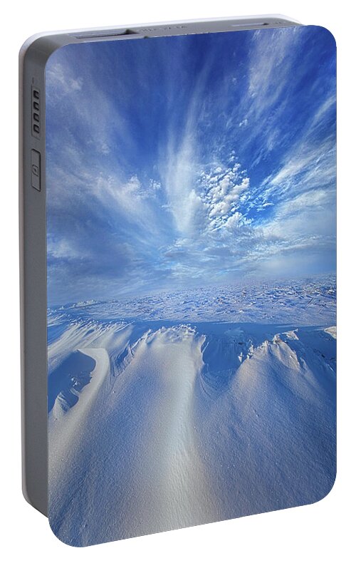 Clouds Portable Battery Charger featuring the photograph Winter's Hue by Phil Koch