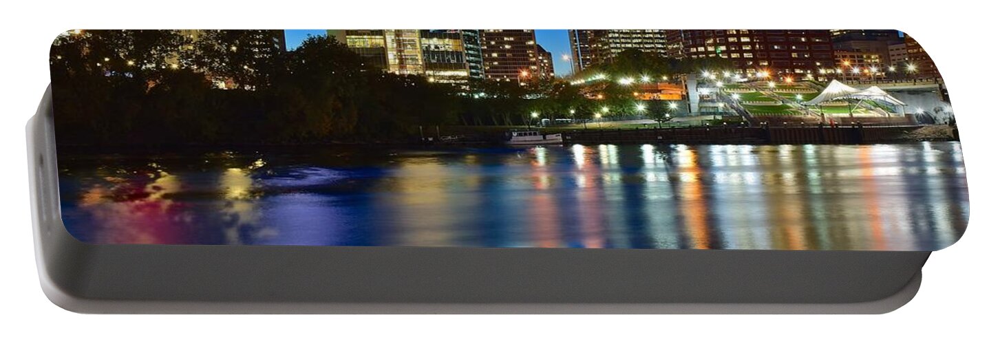 Hartford Portable Battery Charger featuring the photograph Hartford Lights by Frozen in Time Fine Art Photography